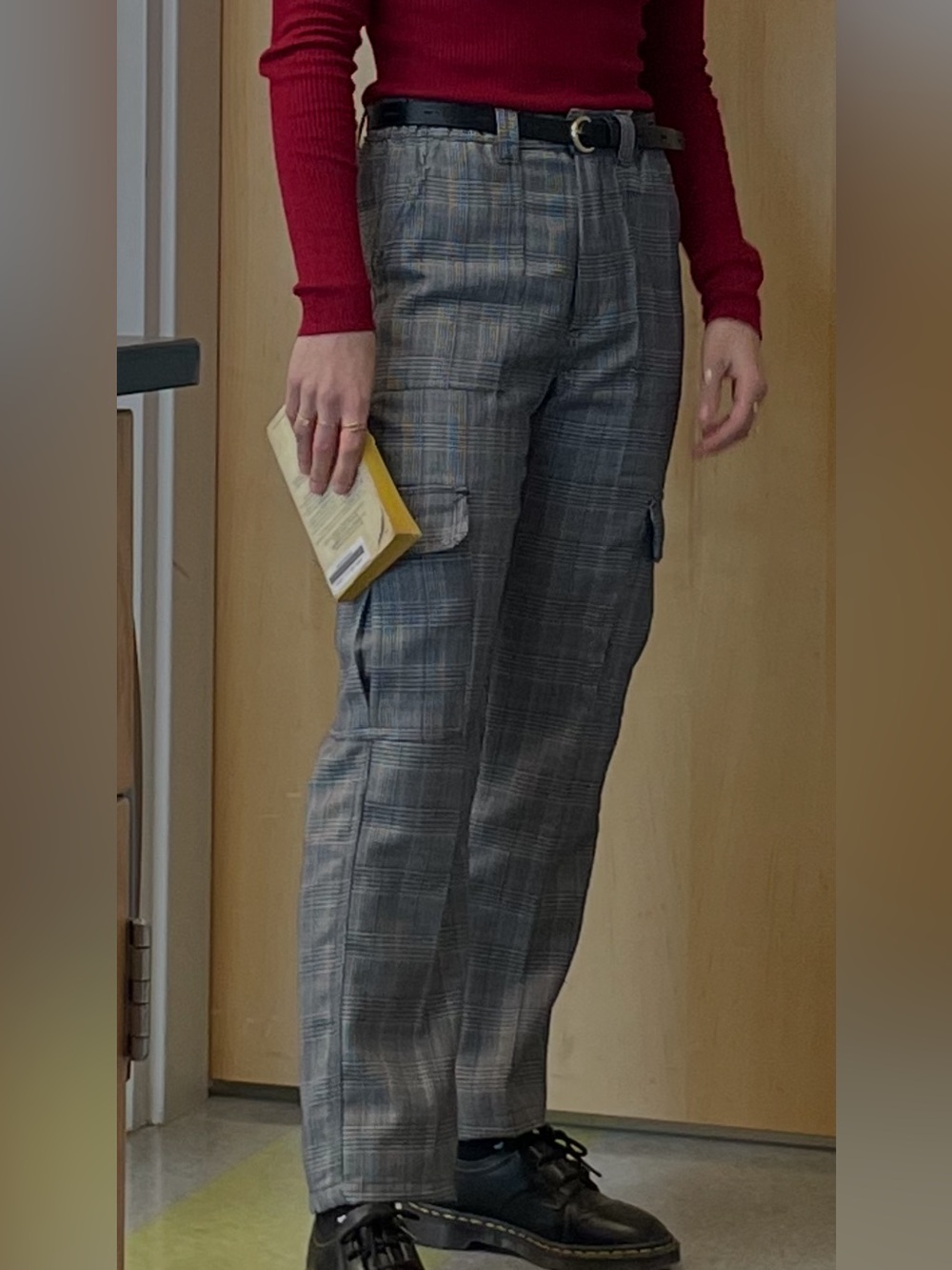 PacSun Gray Plaid Dress Pants